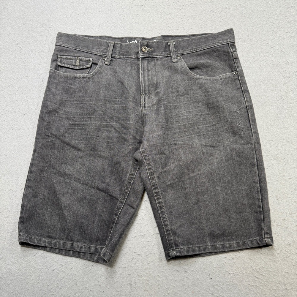 G:21 Shorts Men's 38 Gray Charcoal Wash Slim Leg Classic Bermuda Streetwear